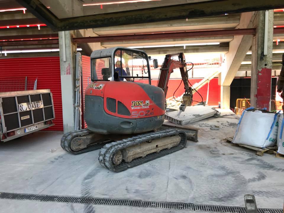 Obra en el Nou estadi del nàstic de Tarragona