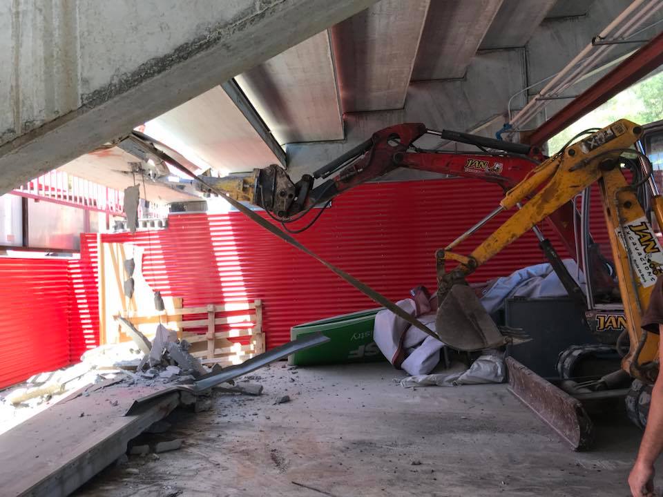 Obra en el Nou estadi del nàstic de Tarragona