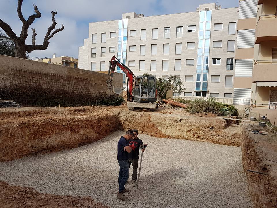 Excavación y el rebaje piscina Torredembarra
