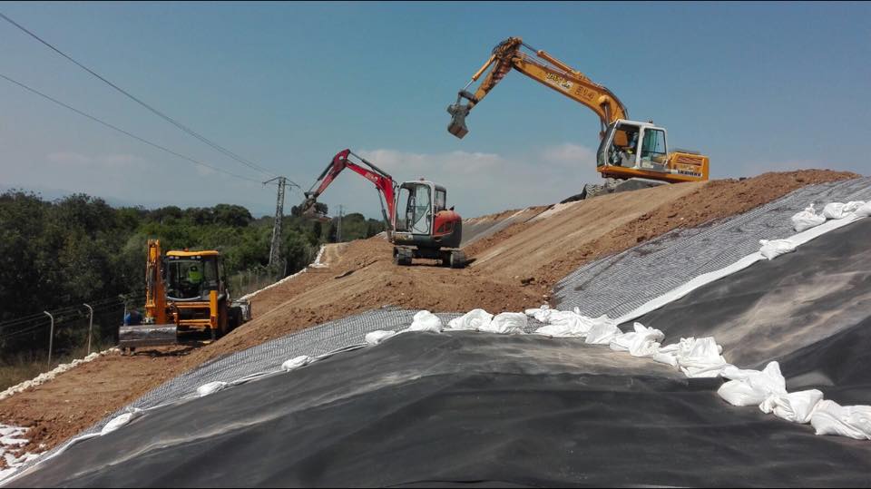 talud en vertedero