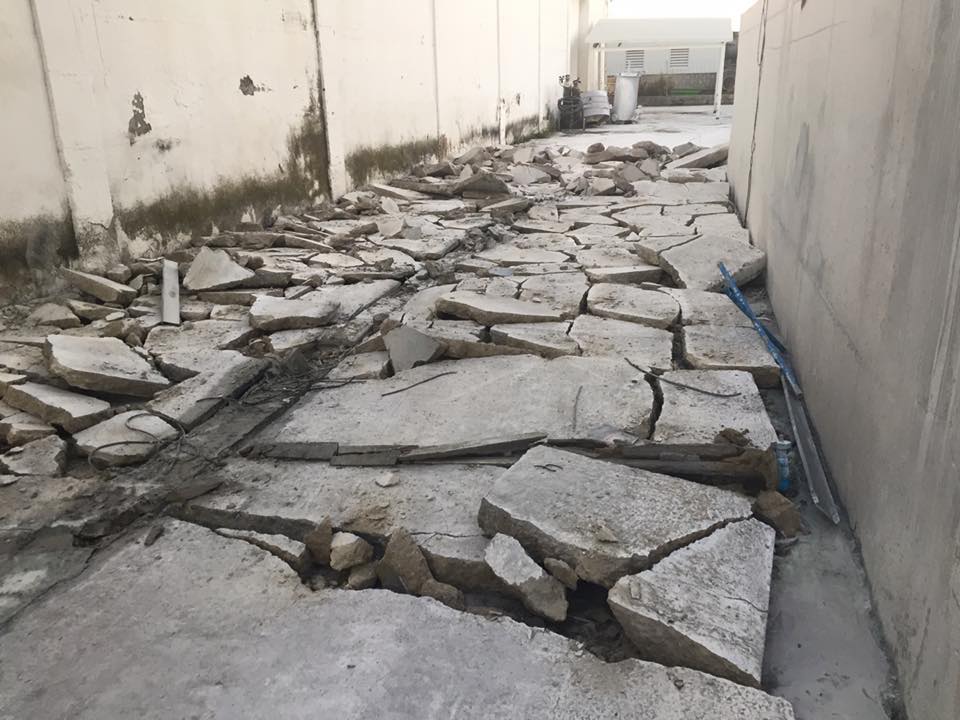 Demolición de nave con giratoria Liebherr 914