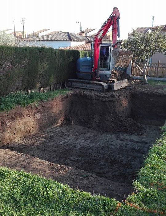 Excavaciones para piscinas